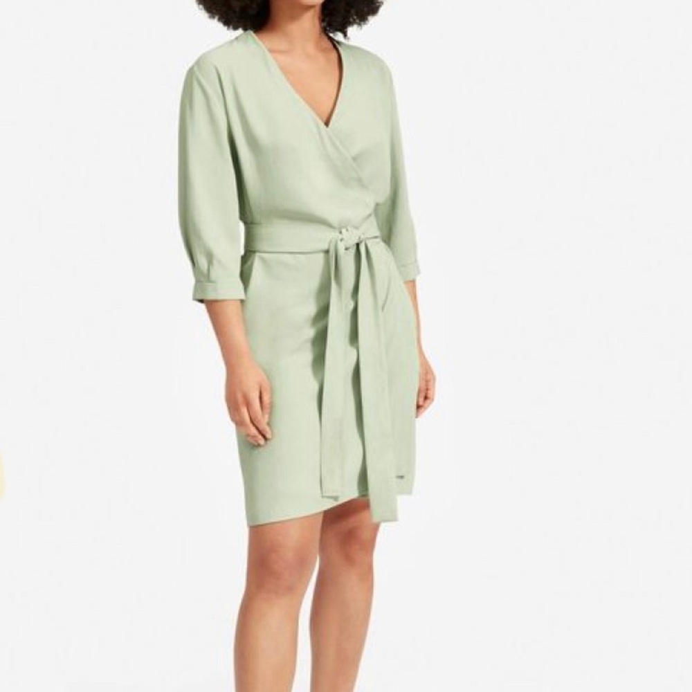 Everlane Japanese GoWeave Mini Wrap Dress NWT
